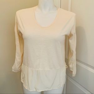 Madewell silk contrast top